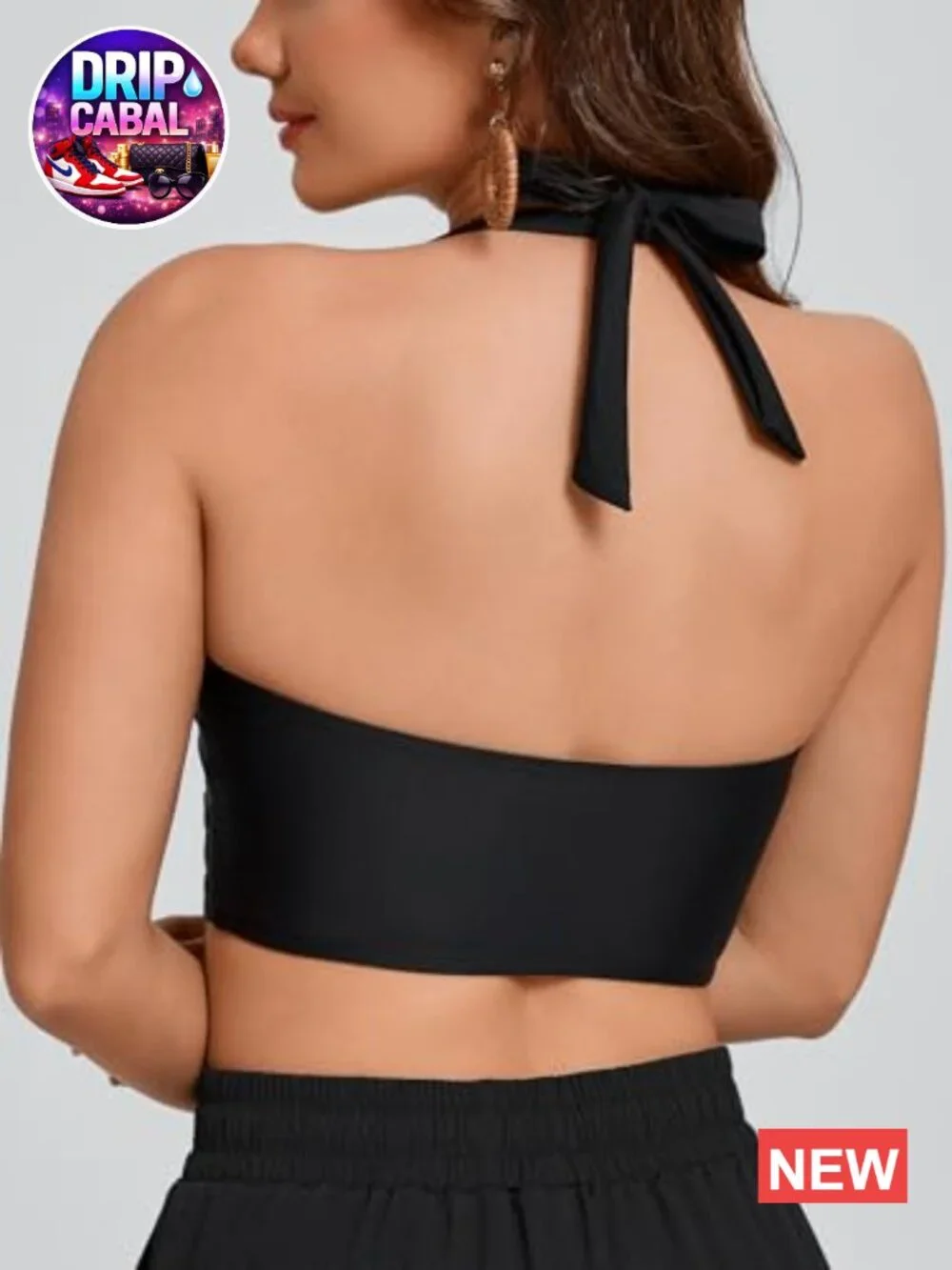 Halter Tankini Top with Built in Bra Swimsuit Top Swim Bikini Top Only Bathing